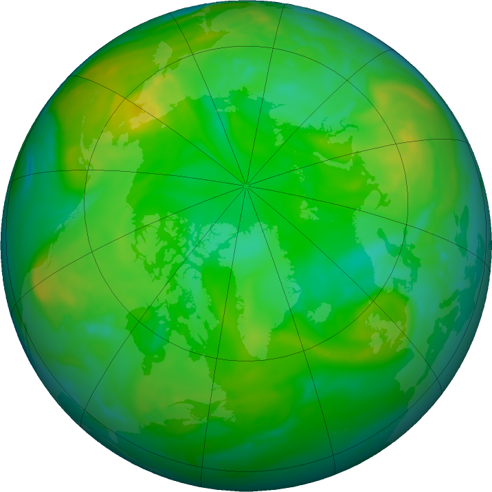 Arctic ozone map for 28 June 2020